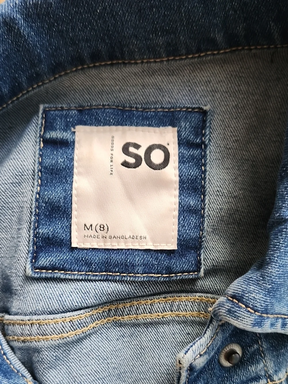 SO Girls' Cropped Blue Denim Jacket